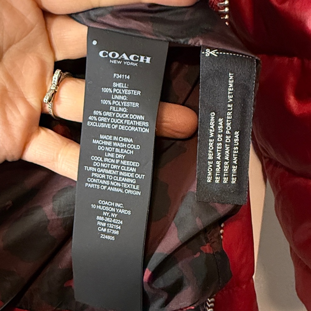 Coach Cherry Red Puffer Jacket - image 5